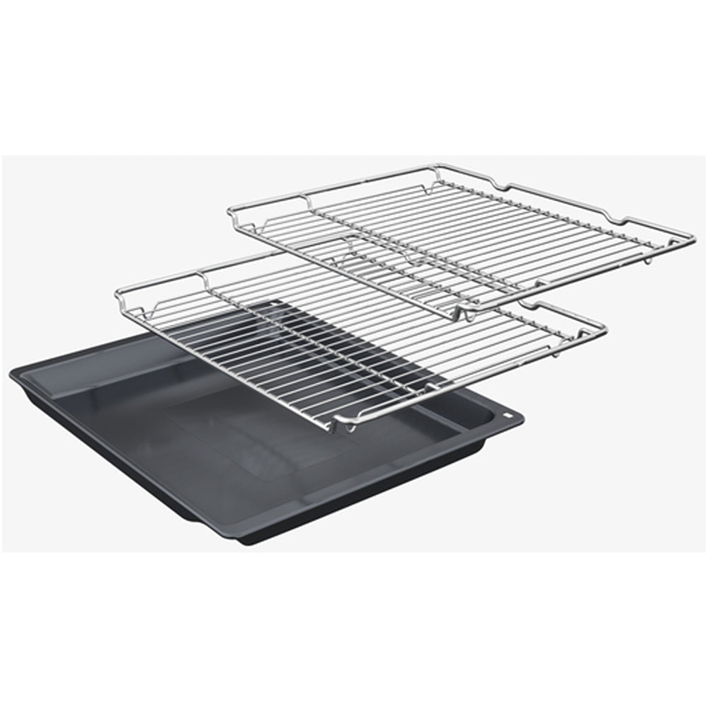 Bosch HQA574BB3B Series 4 71L Built-In Electric Single Pyrolytic Oven Black - A+ Rated