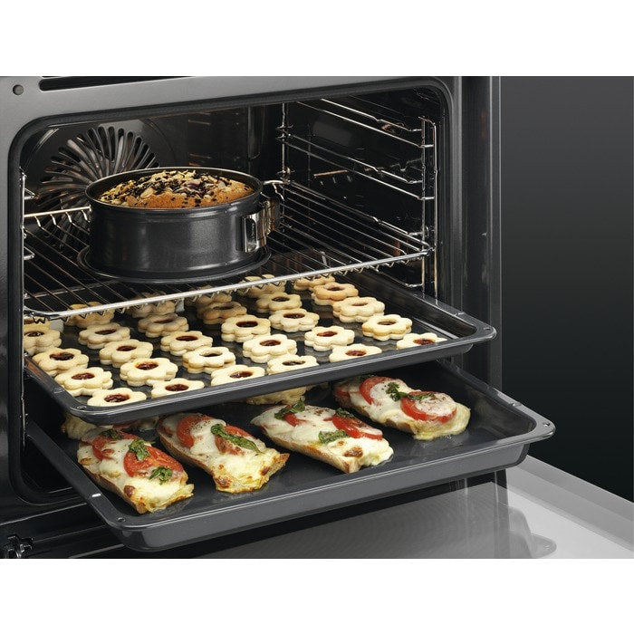AEG 3000 Sreies BEX33501EM Surround Cook Electric Single Built in Oven with Retractable Dials in Stainless Steel
