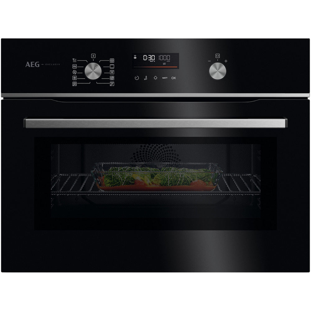 AEG Series 6000 GK6NK40FB CombiQuick Microwave and Built-in Oven Black
