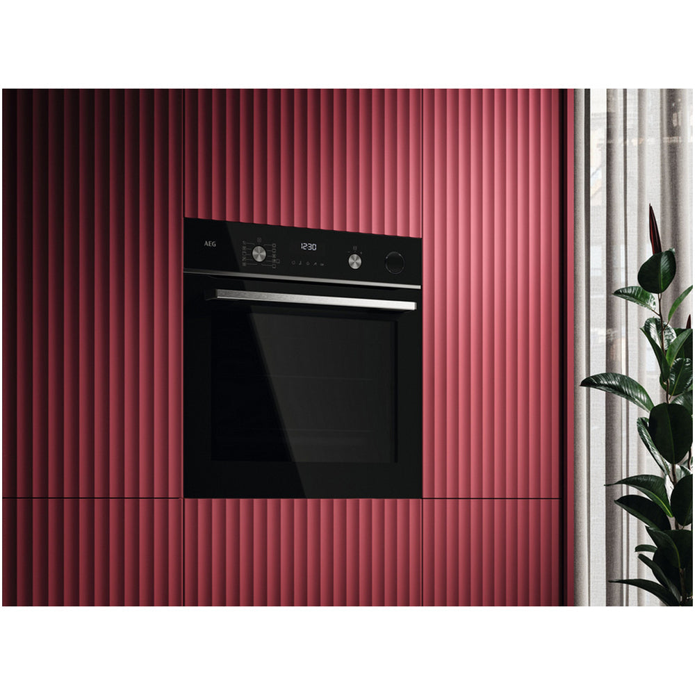AEG Series 6000 GR6PB52FSB SenseCook with SteamCrisp Pyrolytic Self Clean Built-in Oven