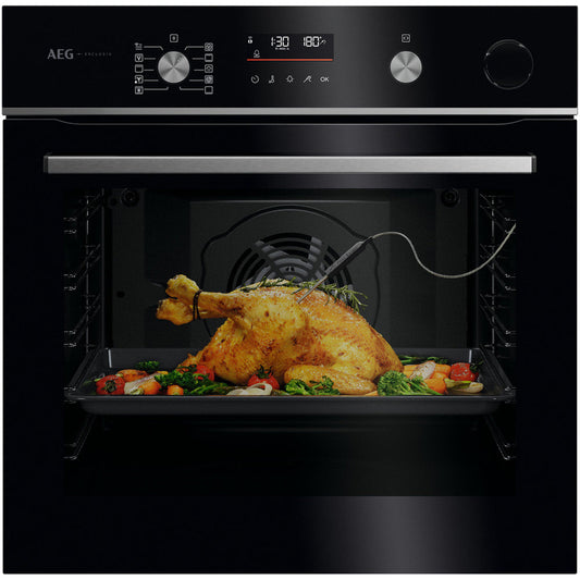 AEG Series 6000 GR6PB52FSB SenseCook with SteamCrisp Pyrolytic Self Clean Built-in Oven