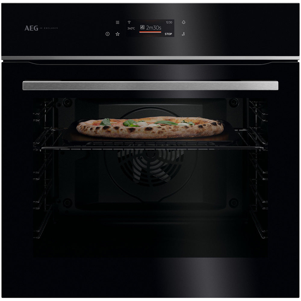 AEG Series 7000 GX7PB63FSB MealAssist with PizzaExpert Pyrolytic Self Clean Built-in Oven Black