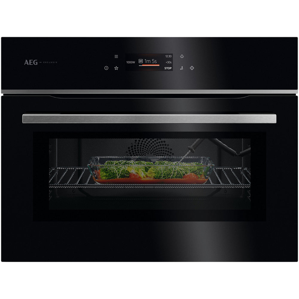 AEG Series 8000 GK7NK62FB MealAssist Built-In Compact Combination Microwave Oven Black