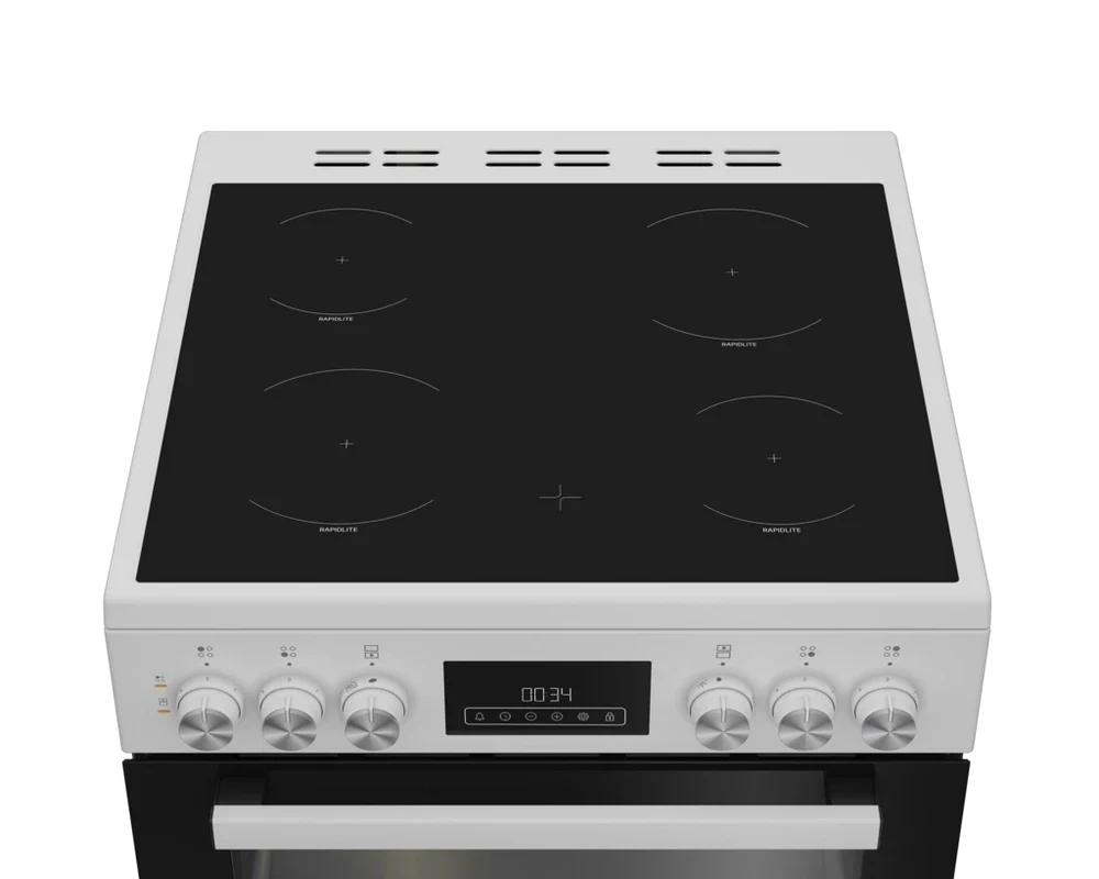 Blomberg HKRN651W 60cm Double Oven Electric Cooker With Vitroceramic Hob White - Clearance