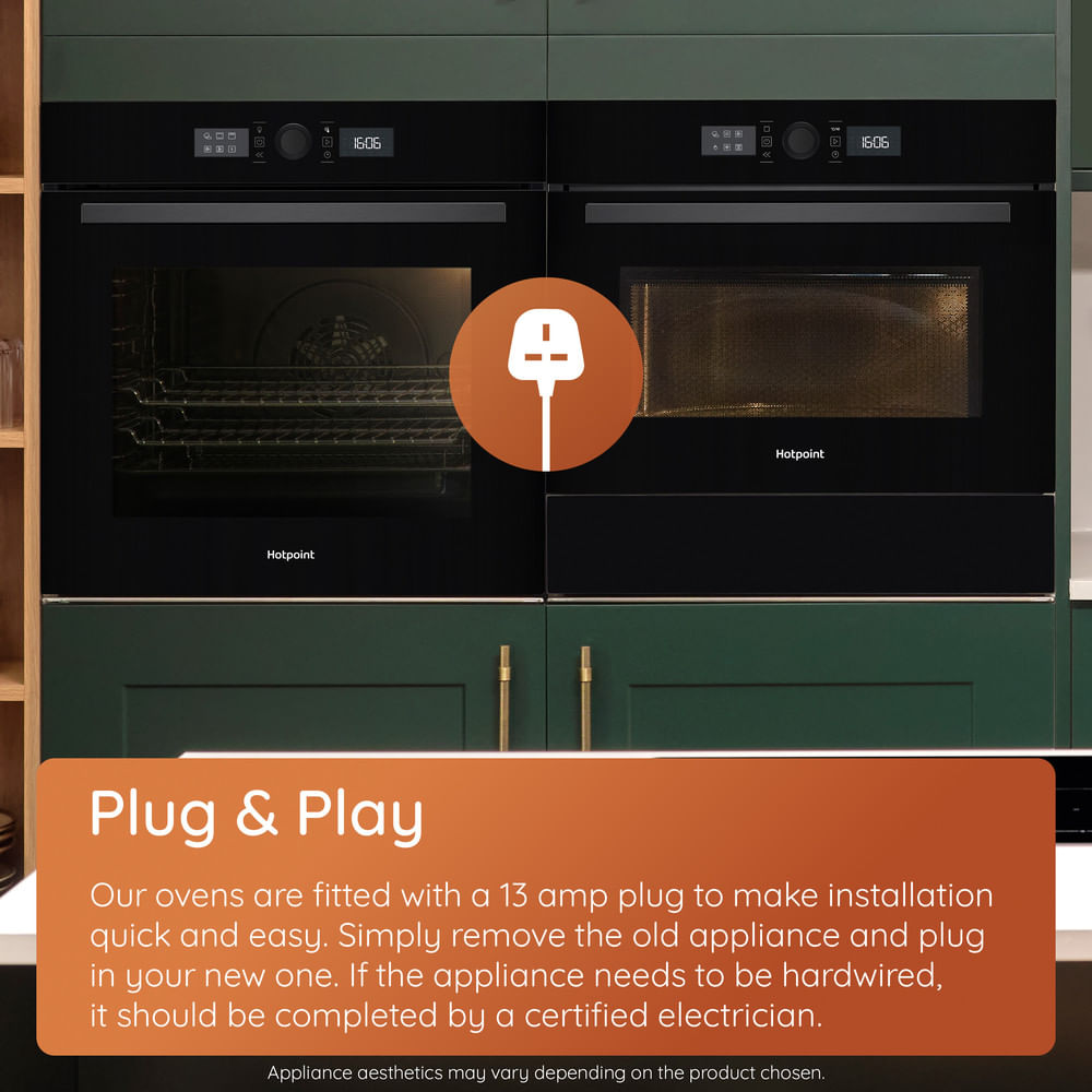 Hotpoint HOI6A8PT1SBUK Class 6 Built-In Electric Single Oven With Pyrolytic Cleaning Black