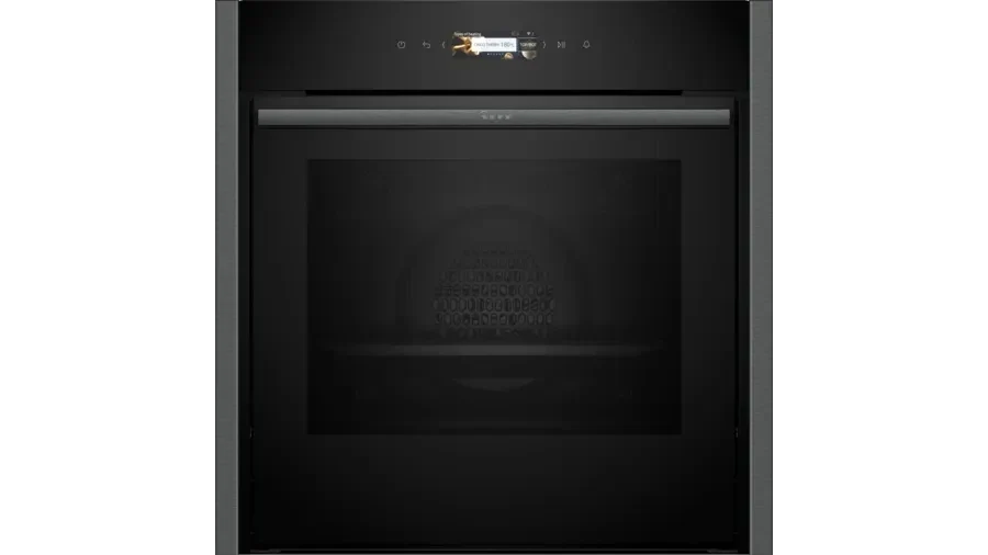 Neff B54CR71G0B N70 Slide and Hide Built-In Electric Single Oven Graphite Grey