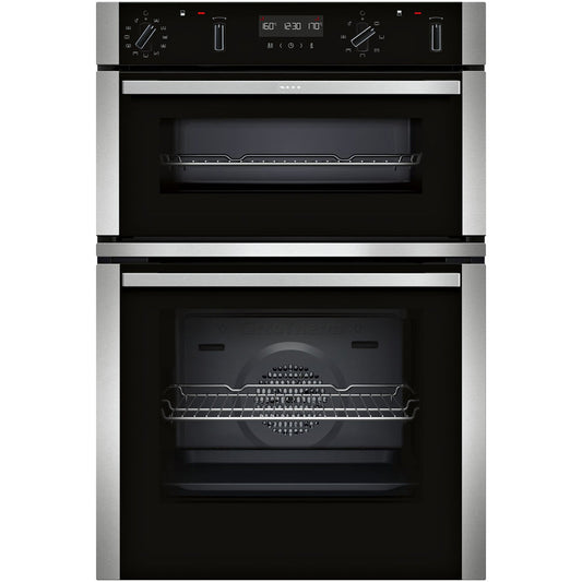 Neff U2ACH7AN7B Built in Self Cleaning Electric Double Oven Stainless Steel